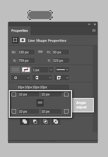 Photoshop wireframe - Adjust corner curve degree