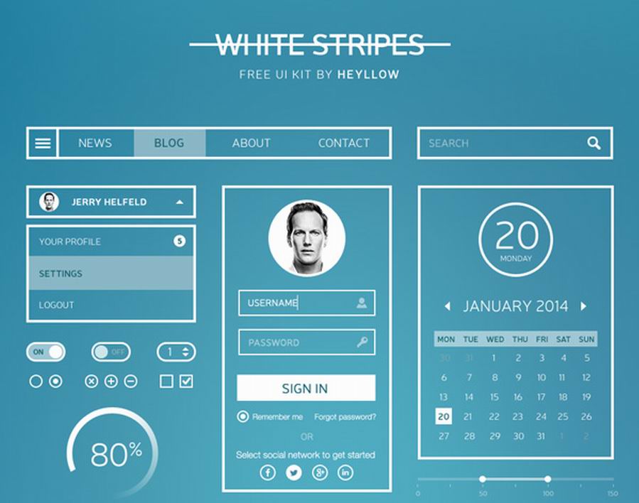 material white color ui design