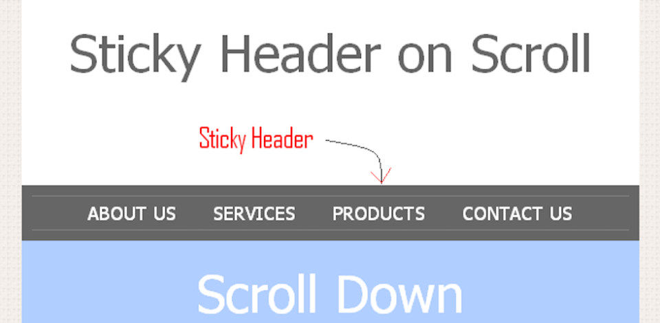 Scrolling menu. Sticky header. Scroll header. W3 Sticky header. Липкий header через Scroll.