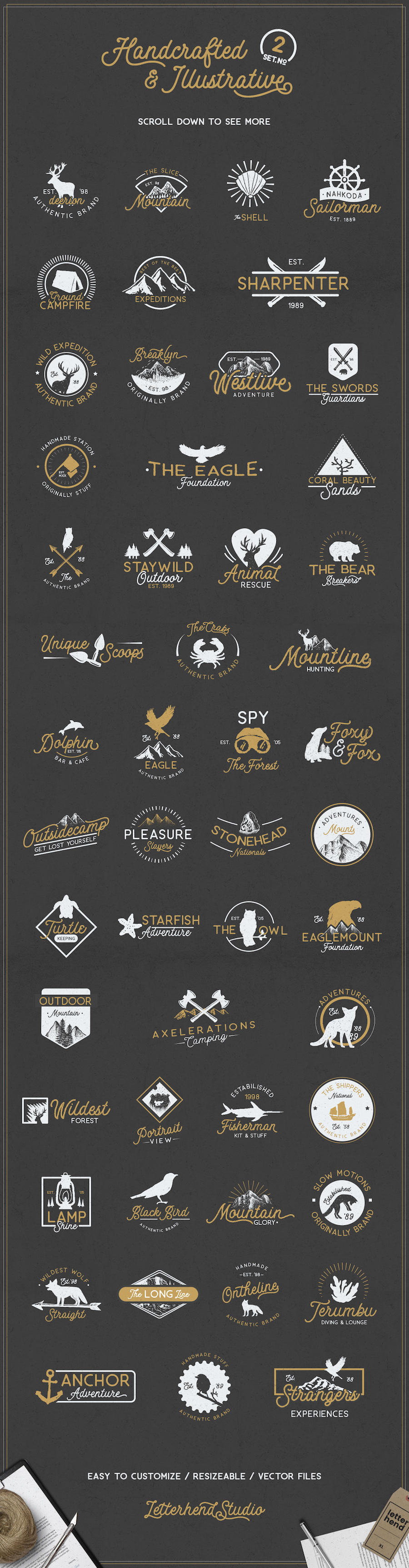 rough and vintage icons package