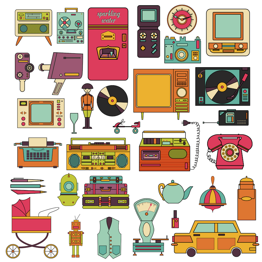 free retro icons