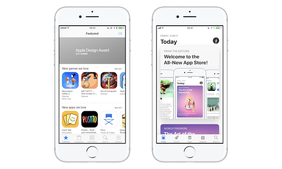 iOS 10 vs iOS 11: App Store Homepage Card View