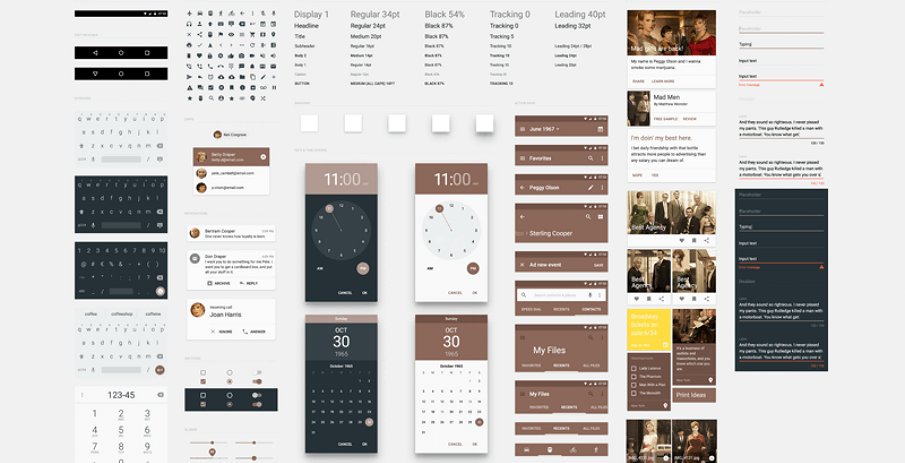 Material Design UI Kit freebie