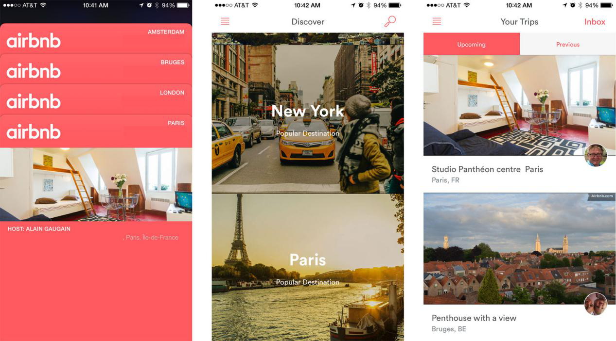 Mobile first design examples-Airbnb