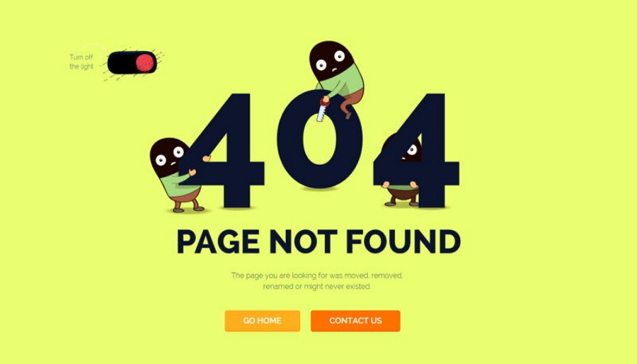 404 Page Not Found Error Message