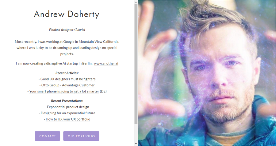 Best UX Designer Portfolio Site Andrew Doherty