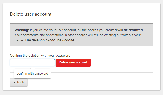 Prevent accidental account deletion