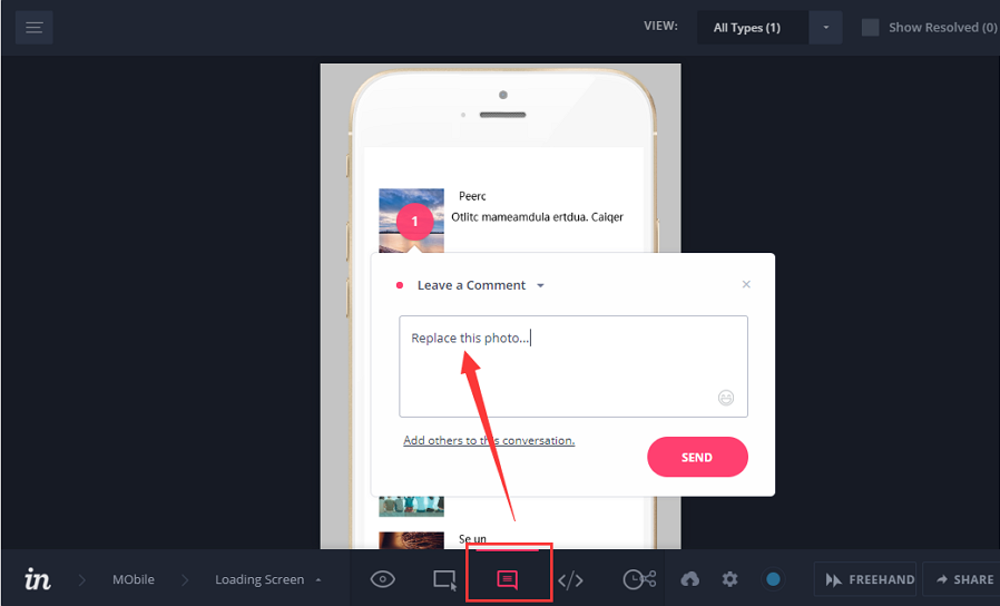 Add a Comment directly on a Prototype in InVision