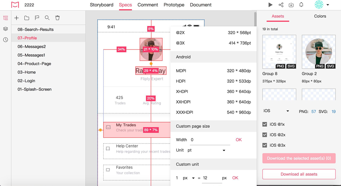 create a spec using Mockplus iDoc