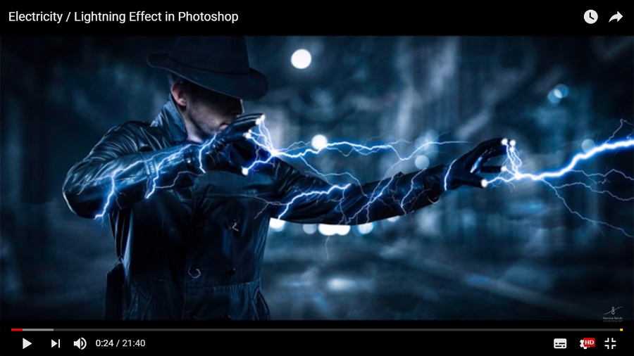 Electricity Lightning Effect in Photoshop