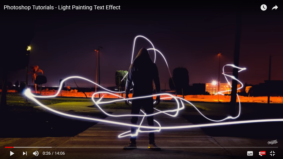 Light Painting Text Effect