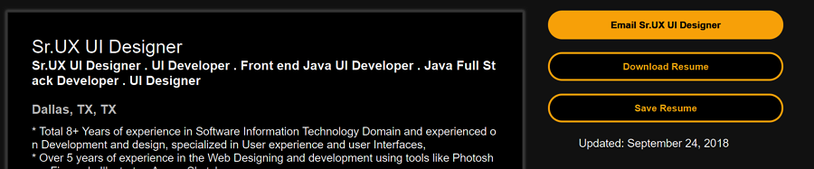 Java Ui Developer Sample Resume