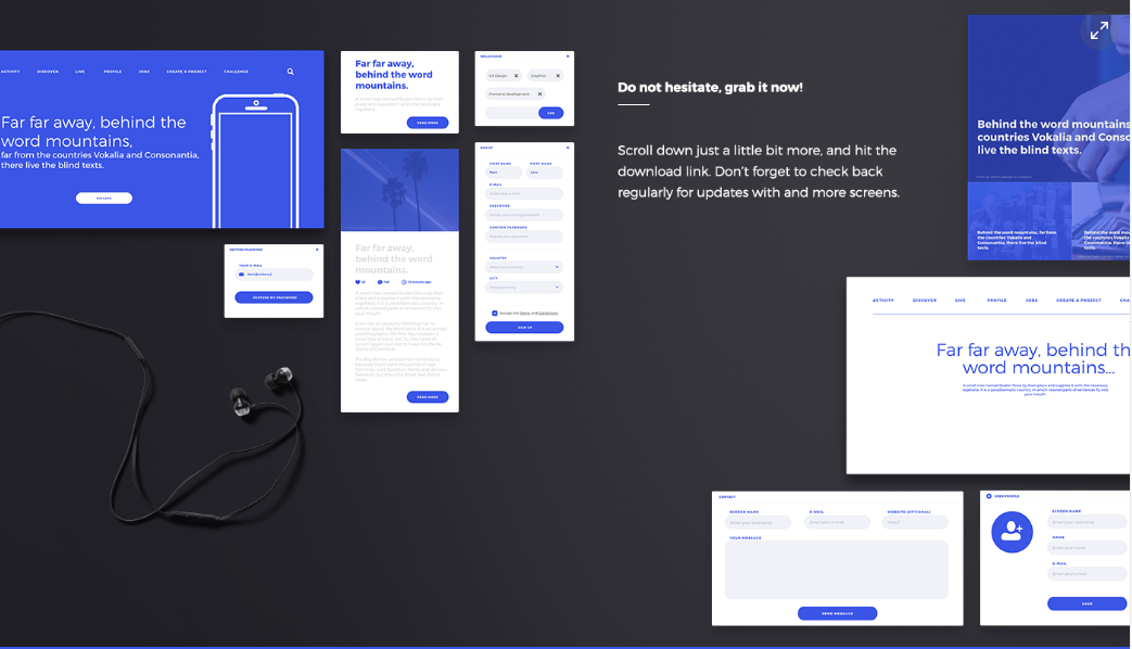 adobe xd website templates free download