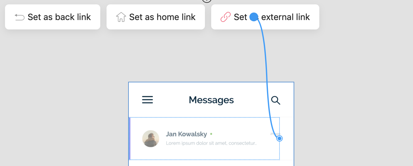 Set as external link