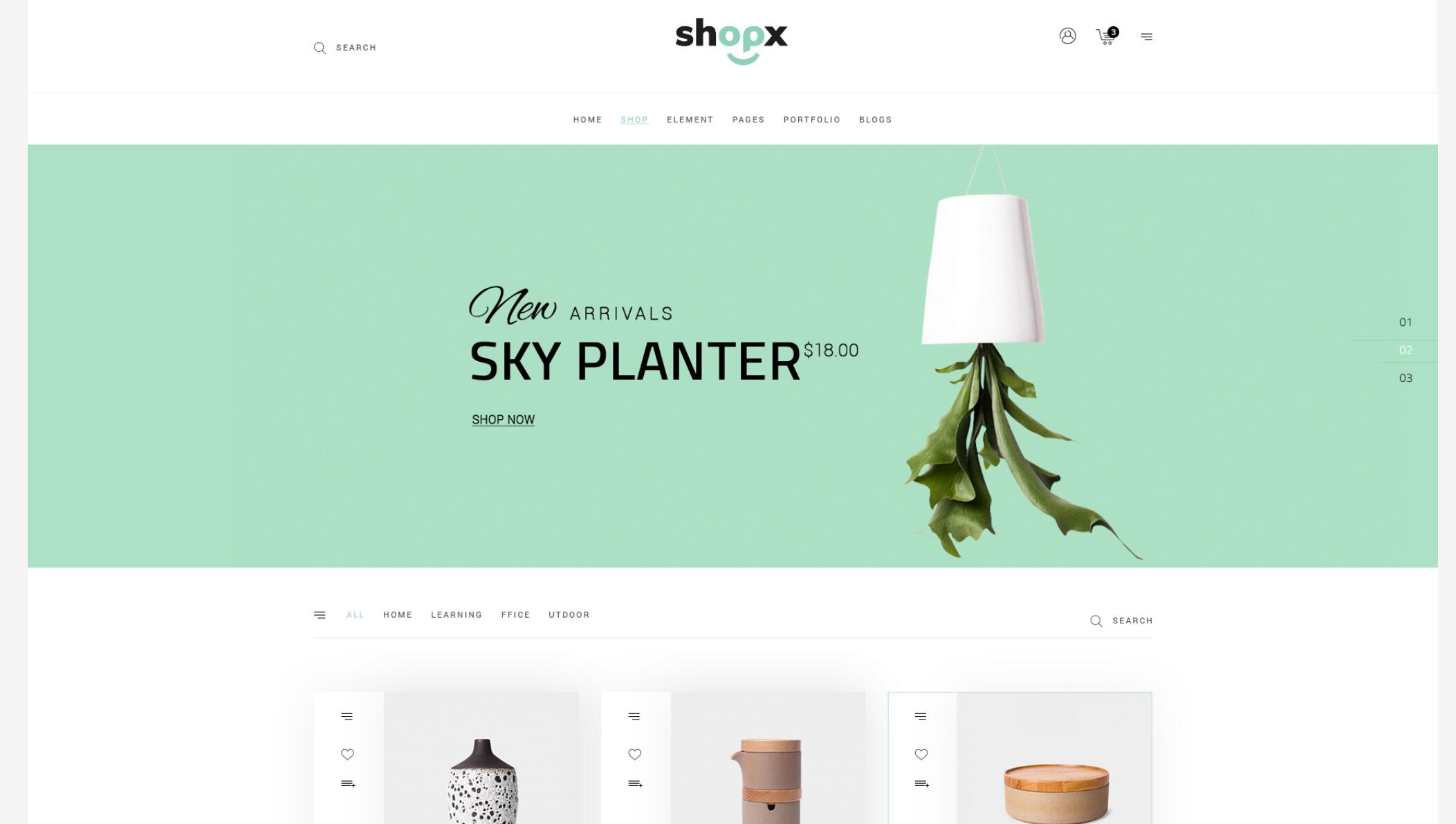 Shopx - Responsive eCommerce Store PSD Template