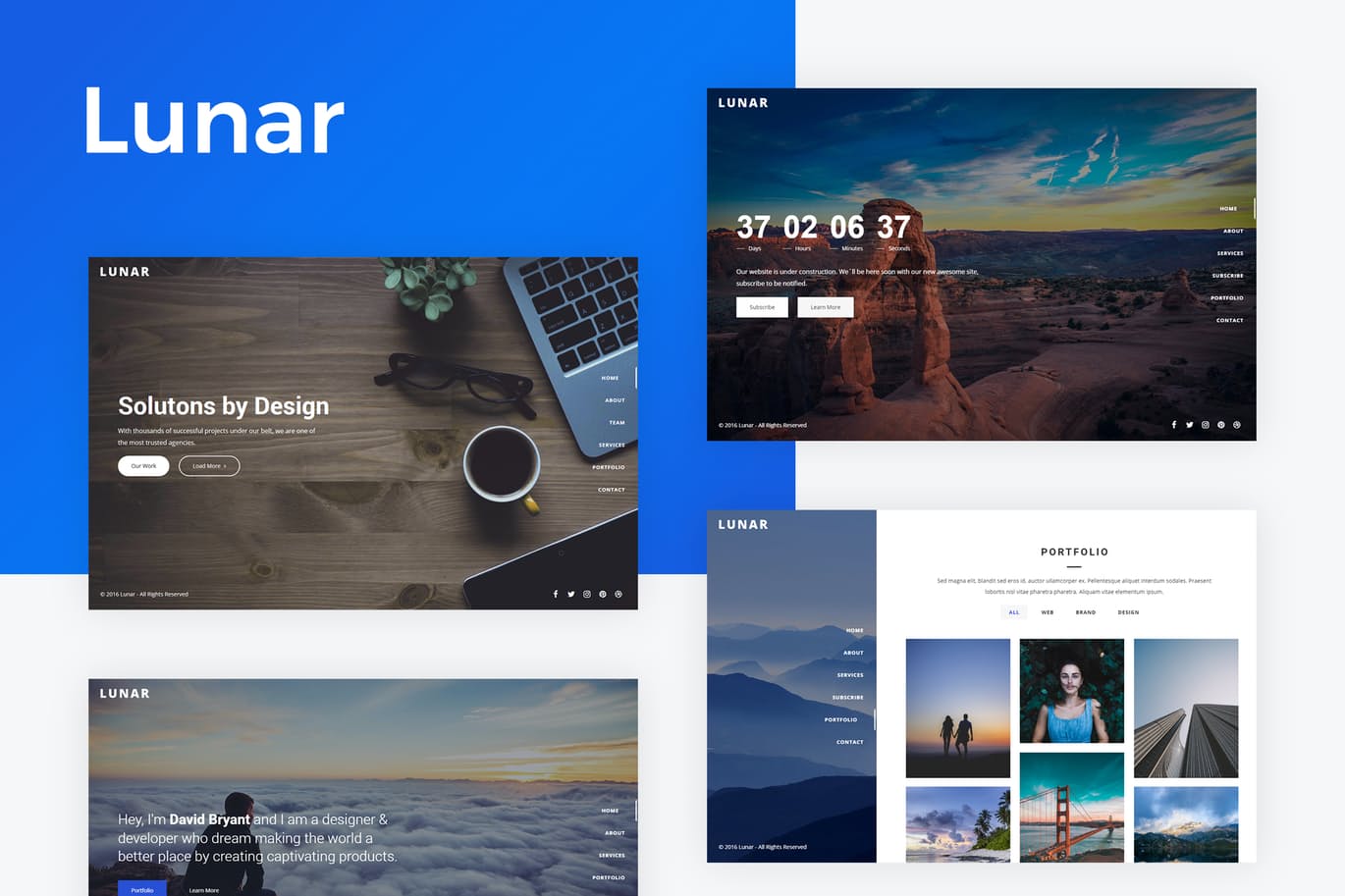  Lunar – Responsive Coming SoonTemplate