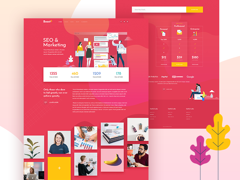 BoostUp - SEO Marketing Agency Theme Responsive Web Mockup