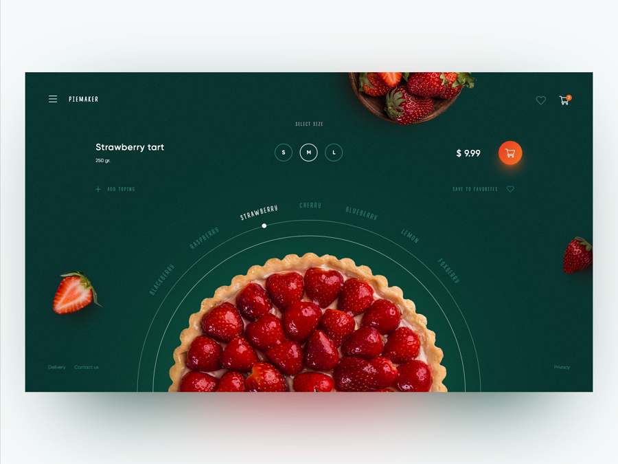 Website design inspiration – PiemakerFood Constructor Concept