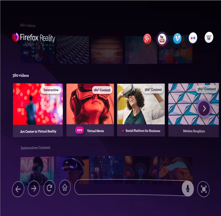 Website design inspiration - FirefoxReality – UI Design