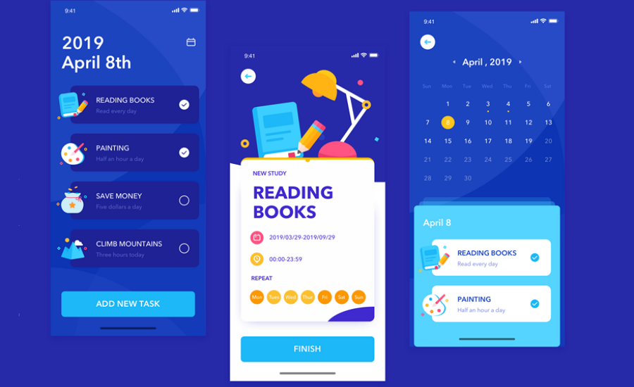 Free Design Materials 25 Great To Do List App Ui Designs For Your Inspiration