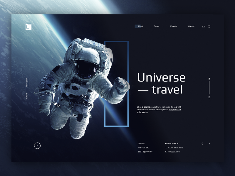 space tourism multi page website solution