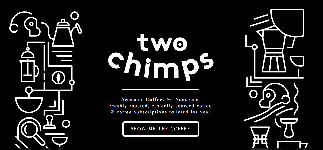 Two chimps coffee