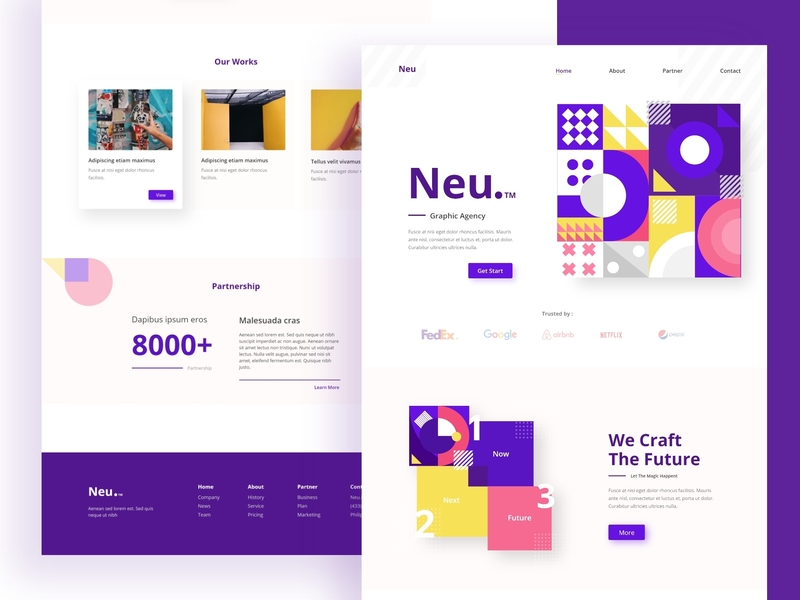 Geometric shape Exploration for landing page full