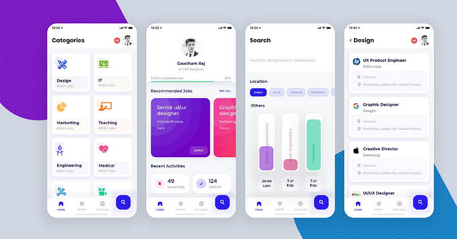 Mobile App Ui Ux Design Templates : Set of UI, UX, GUI screens Banking