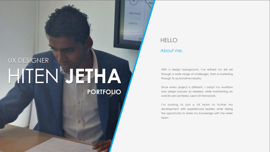 Hiten Hetha – a UX designer portfolio